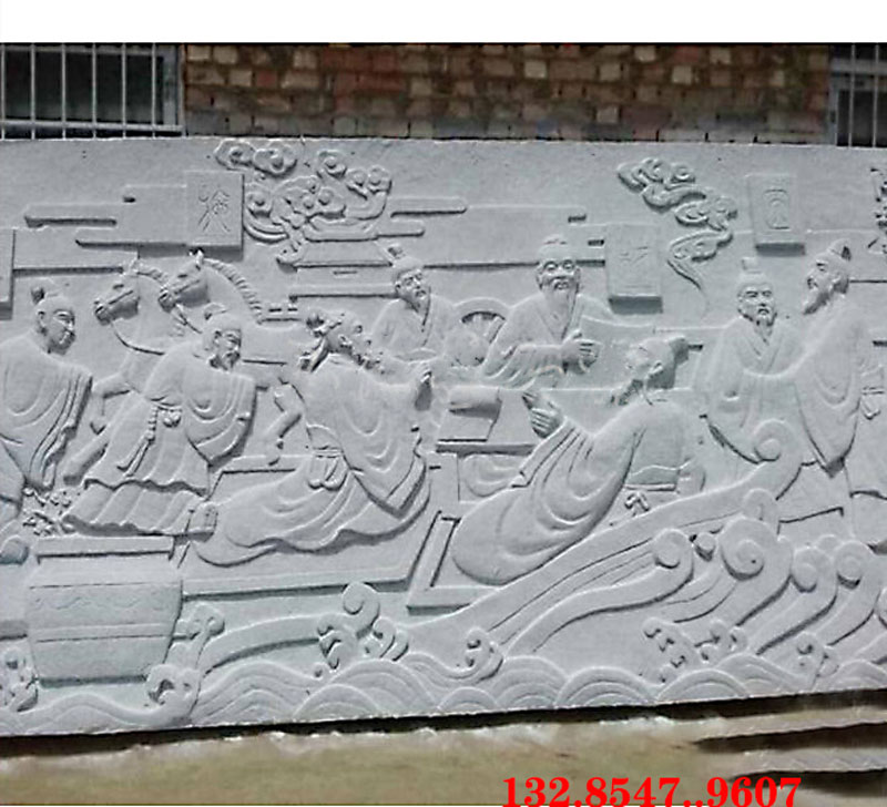 石雕浮雕裝飾圖寺廟園林學校壁畫浮雕立體形態(tài)
