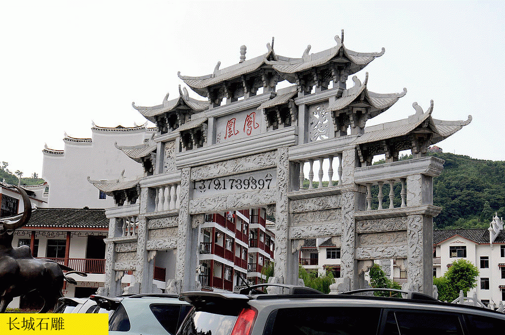 寺院園林村莊石雕牌坊石牌樓安裝有什么作用呢，