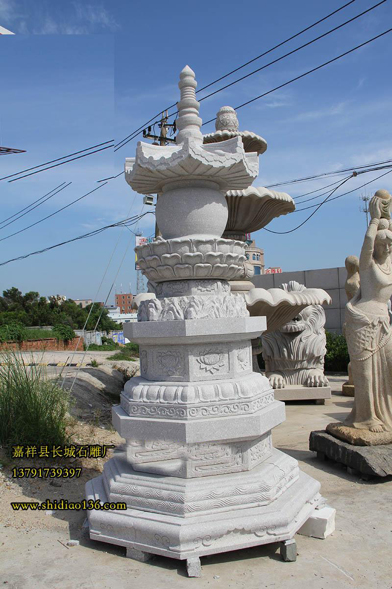 佛教石塔佛塔，花崗巖石塔